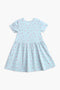 Girls Branded Graphic Frock - L/Green