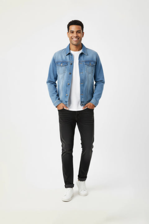 Men Denim Jacket M404-2023 - L/Blue