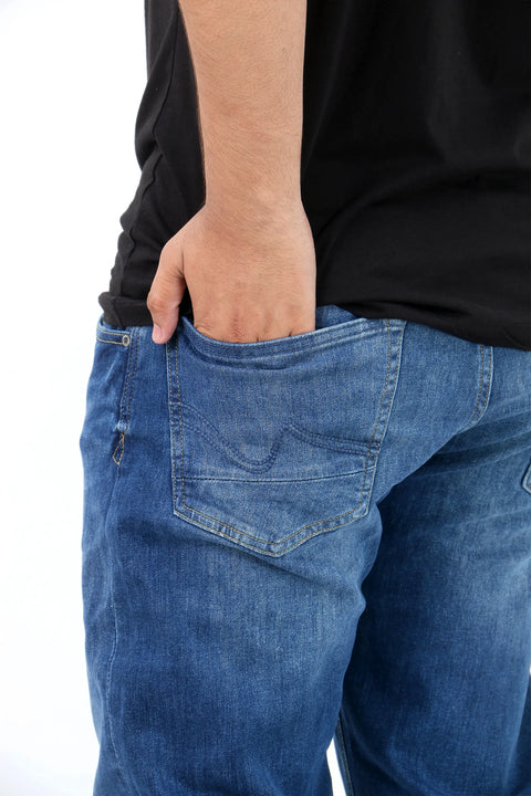 Man Petrol Denim Jeans - M/Blue