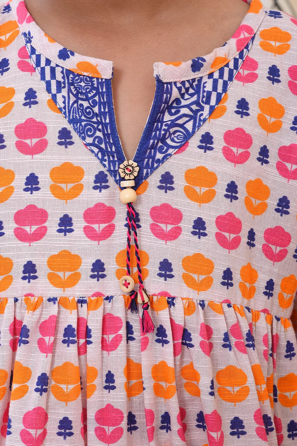 PRINTED KHADDAR FROCK
