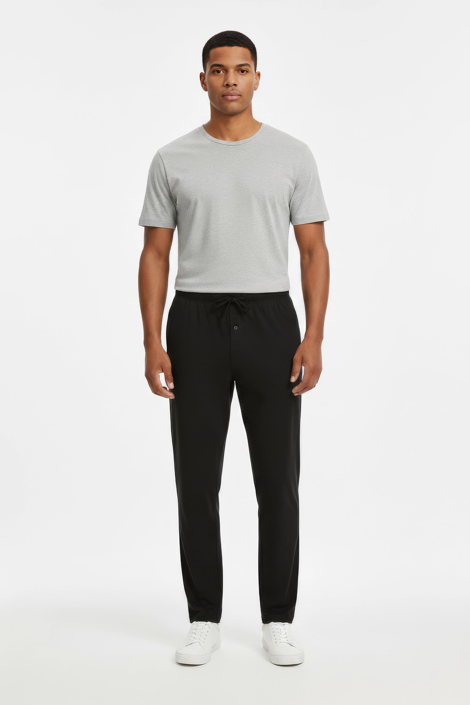 Men Branded Pajama - Black