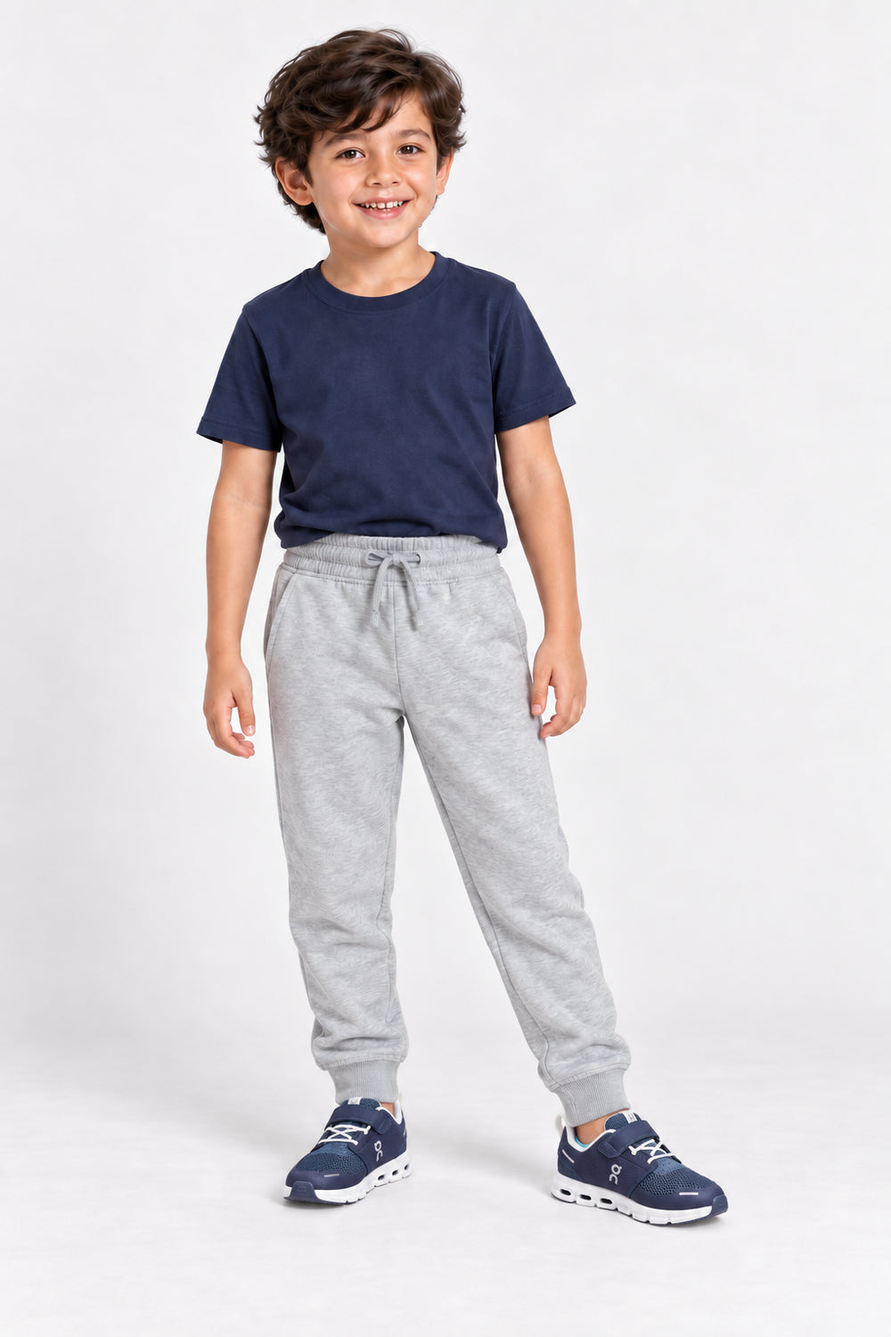 Boys Branded Fleece Trouser - L/Grey