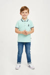 Boys Branded Polo - Mint
