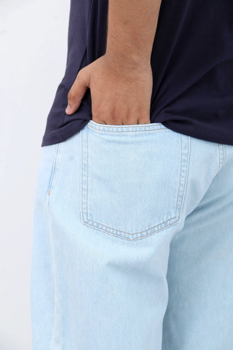Man Vailent Straight Fit Denim Jeans - Ice Blue