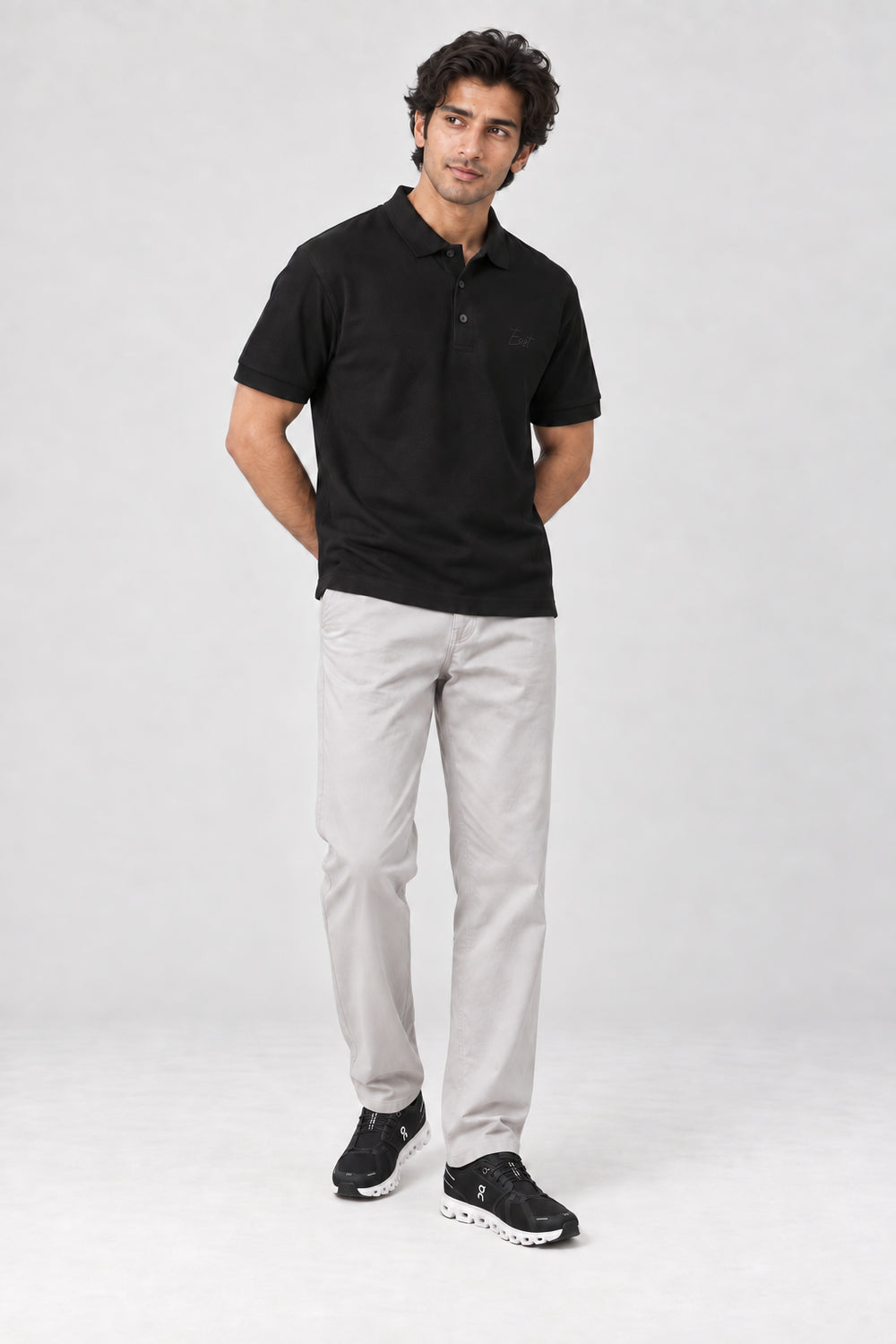 Solid Collar Polo Shirt