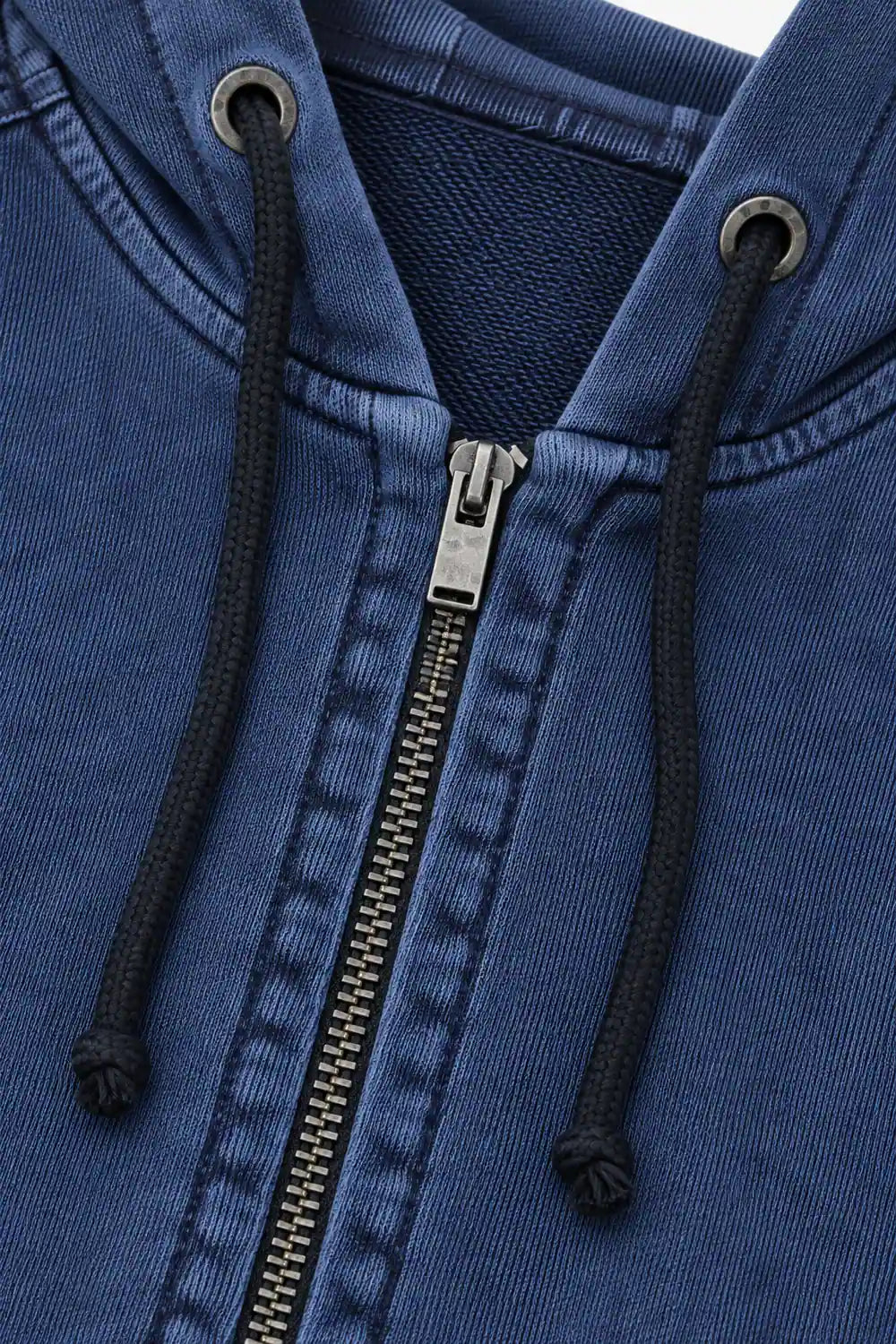 Men Branded Hoodie Zipper - Blue