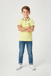 Boys Branded Polo - Yellow
