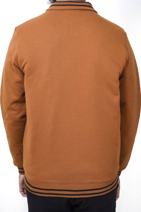 Men Exst Zipper Mockneck MZPPR12 - Brown