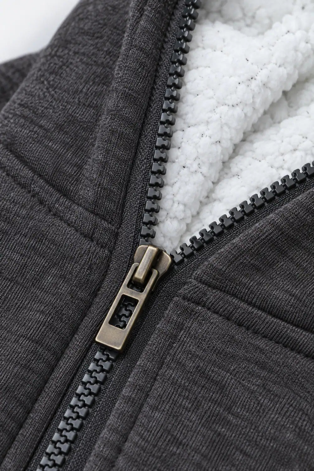 Women Branded Fleece Zipper Hoodie - D/Grey