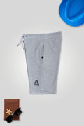Men Leather Patch Short MS01 - Heather Gray