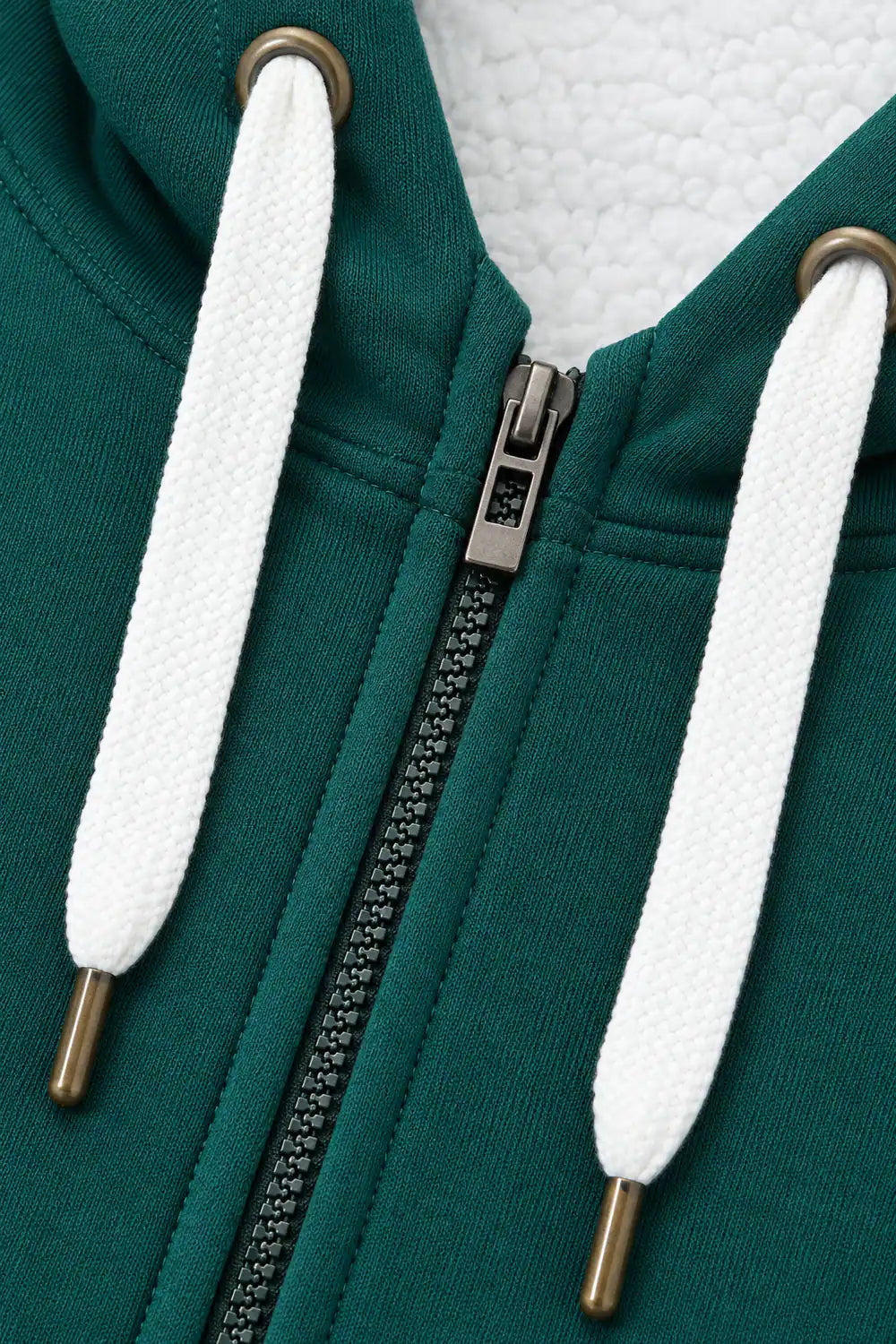 Men Branded Hoodie Zipper - D/Green