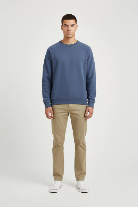 Men Branded Basic Sweatshirt - Blue