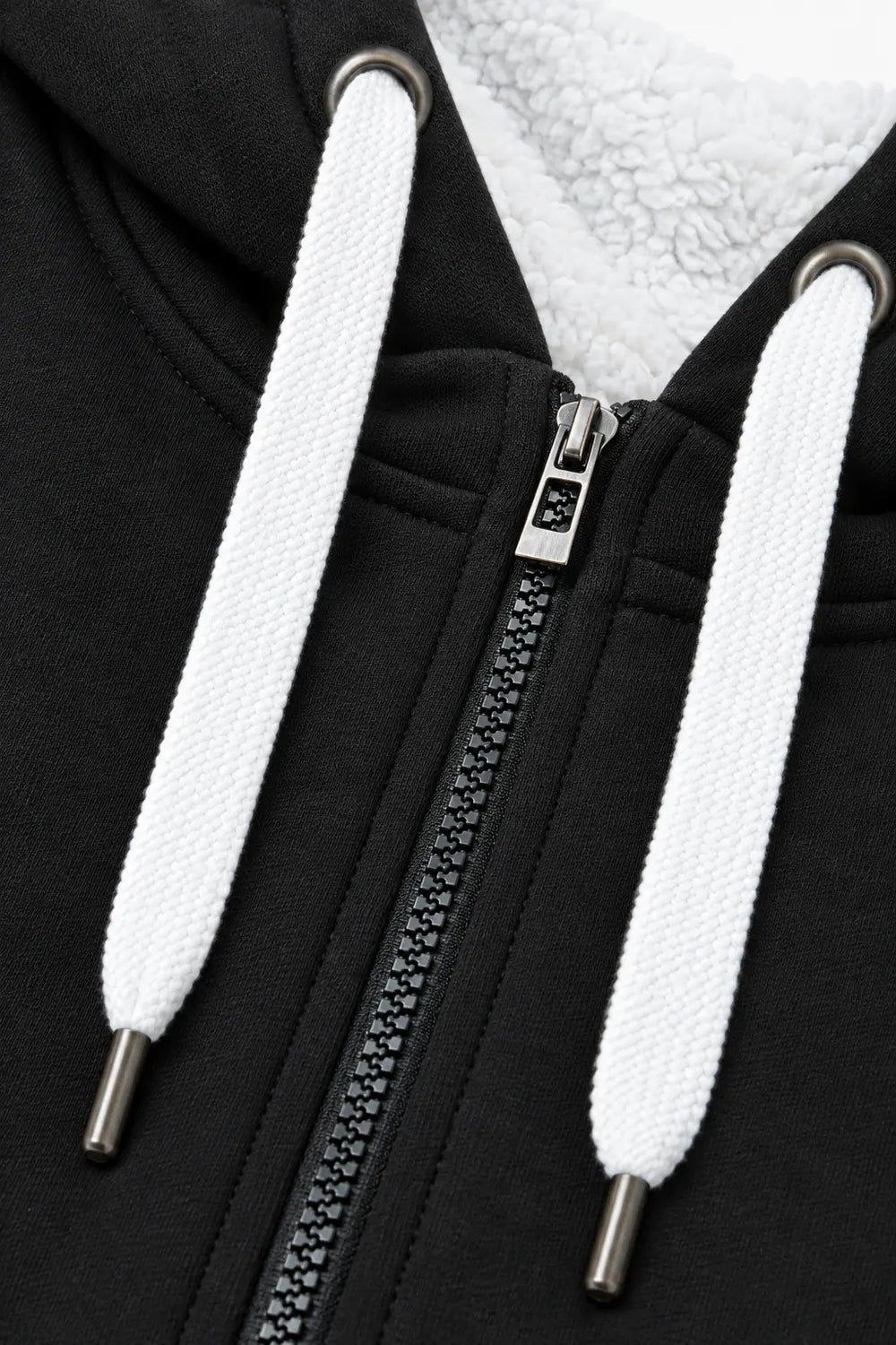 Men Branded Hoodie Zipper - Black