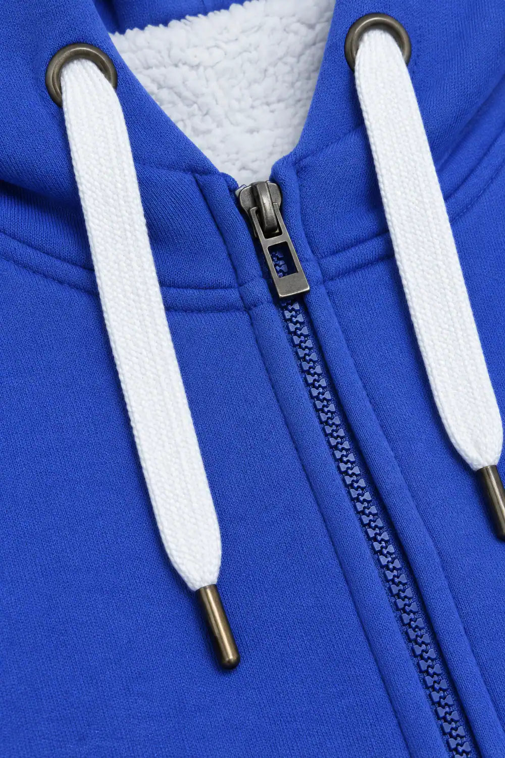 Men Branded Hoodie Zipper - R/Blue