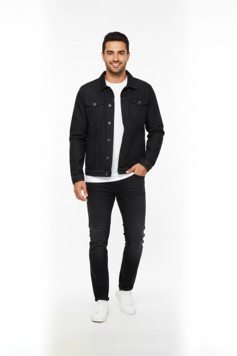 Men Denim Jacket M408-2023 - Black