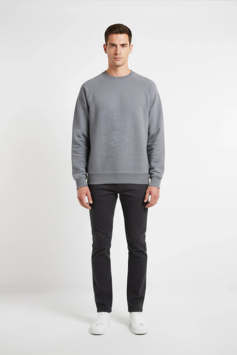Men Branded Basic Sweatshirt - D/Grey