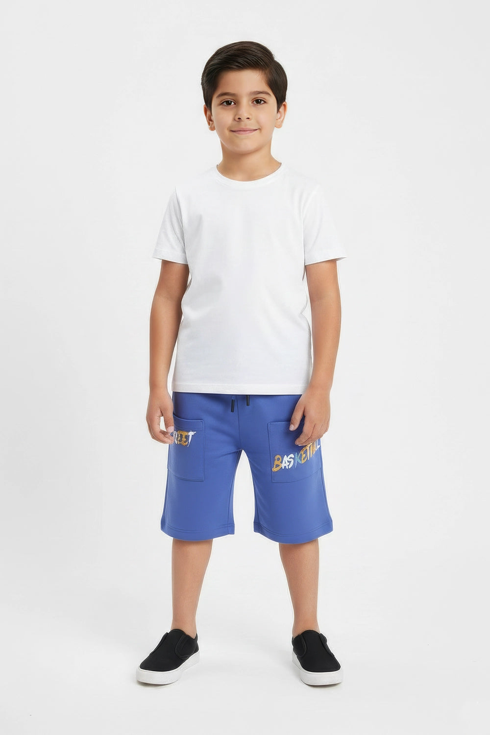 Boy Branded Short - Blue