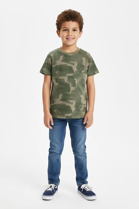 Boys Branded T-Shirt - Camouflage