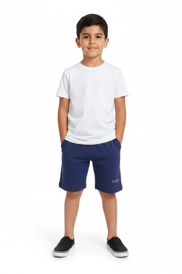 Boy Branded Short - D/Blue