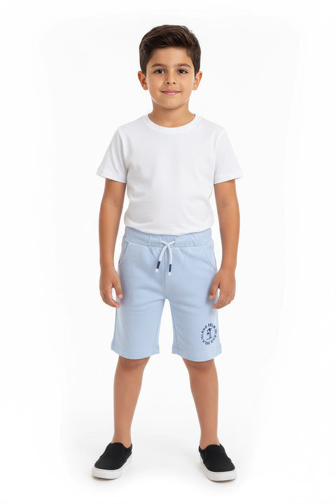 Boy Branded Short - Sky Blue