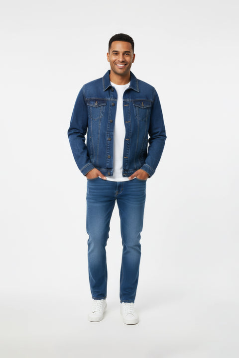 Men Denim Jacket M404-2023 - D/Blue