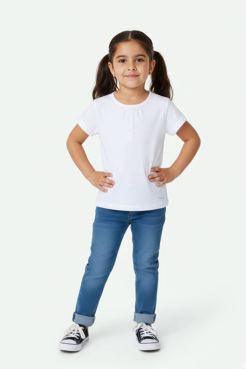 Girls Graphic T-Shirt - White
