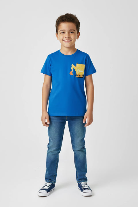 Boys Branded Graphic T-Shirt - Blue