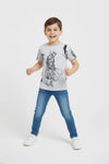 Boys Branded Graphic T-Shirt - Heather Grey