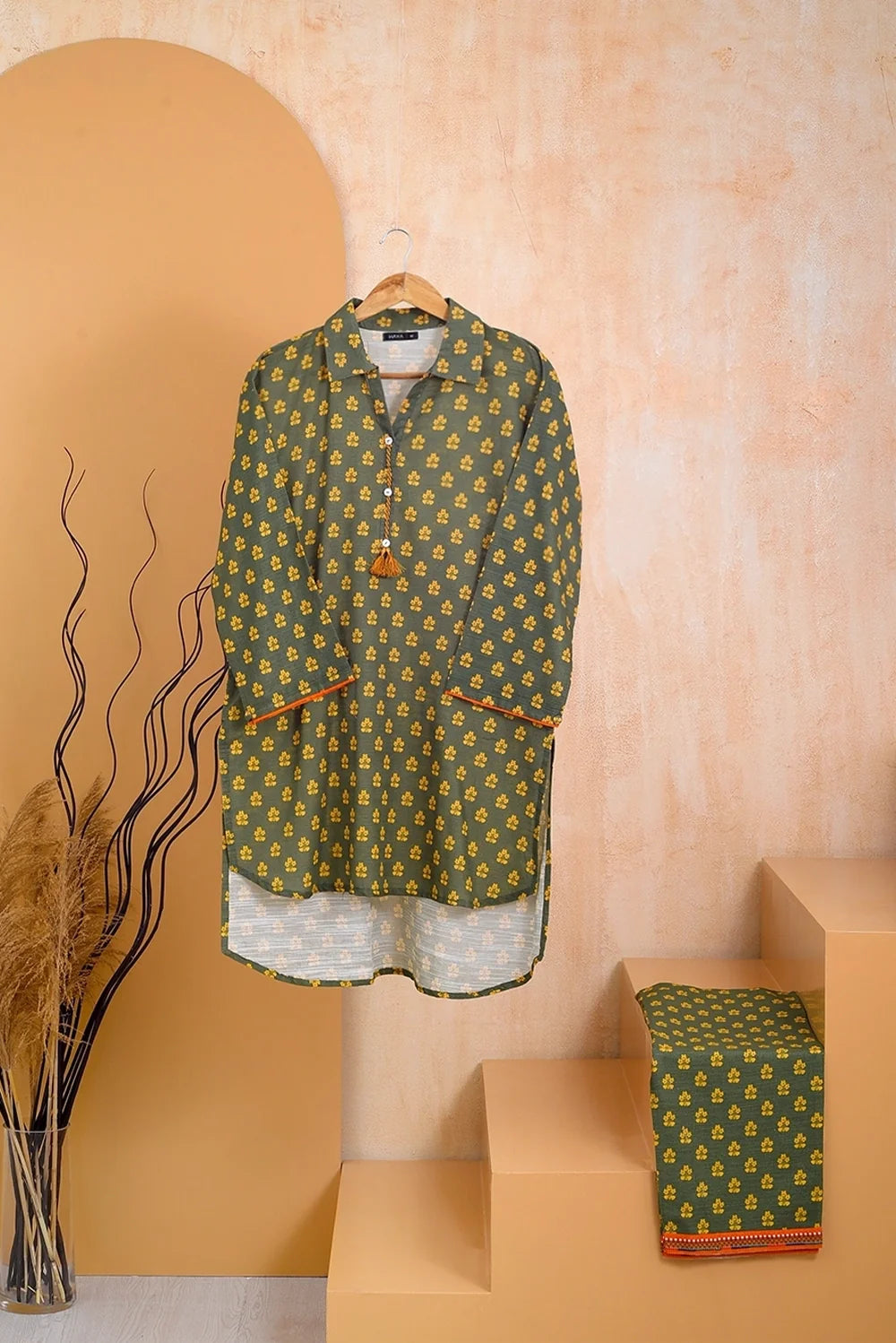 2 PIECE PRINTED KHADDAR SUIT