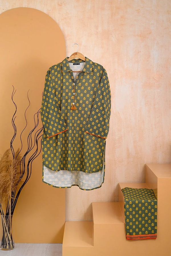 2 PIECE PRINTED KHADDAR SUIT
