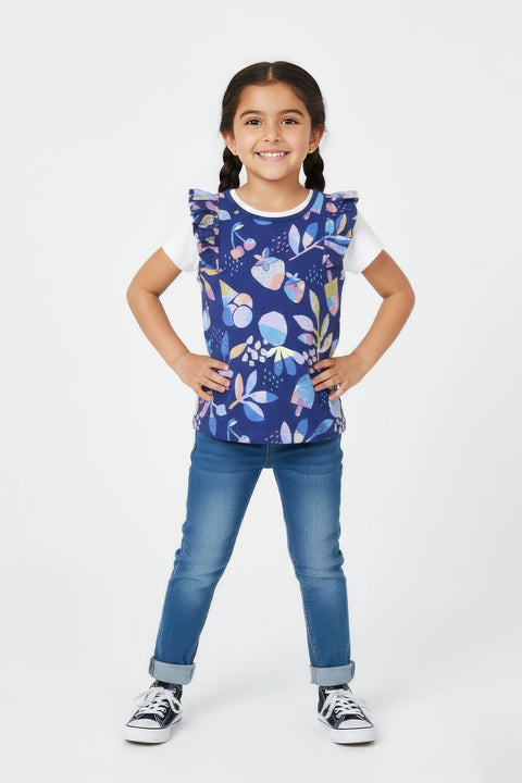 Girls Next Graphic T-Shirt - Navy Blue