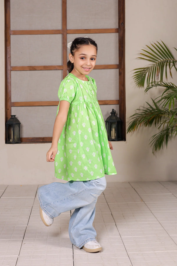 PRINTED LAWN FROCK
