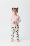 Girls Branded Graphic Legging - Off White