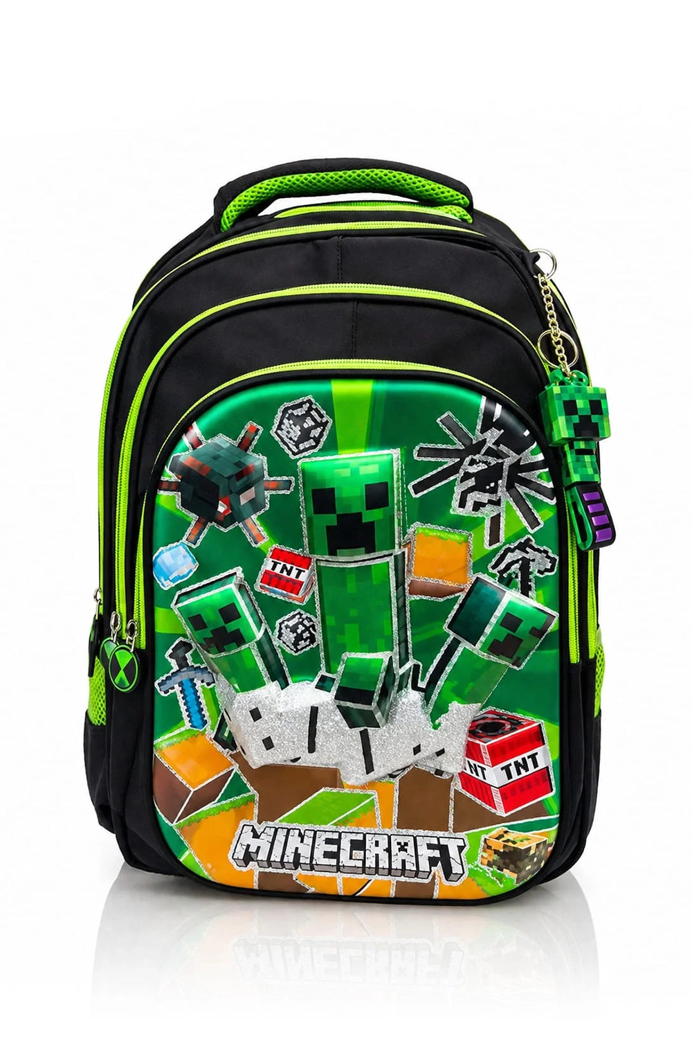Minecraft Creeper 3D Backpack for Boys