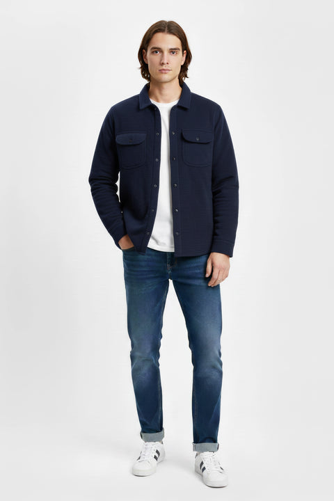 Men Branded Jacket - Navy