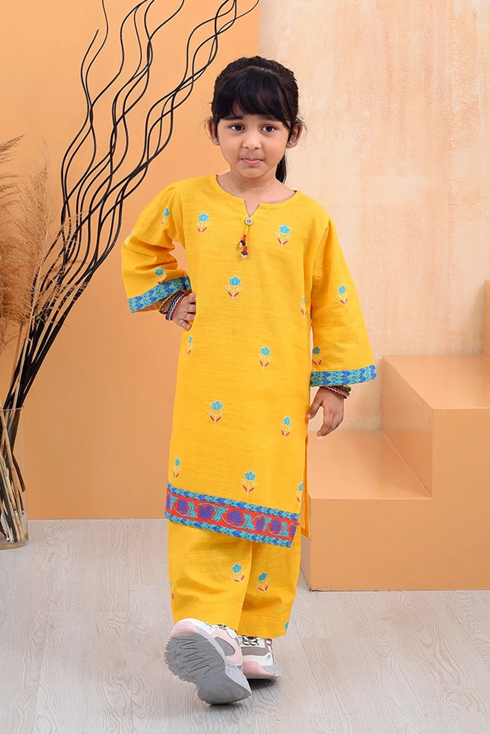 2 PIECE PRINTED KHADDAR SUIT