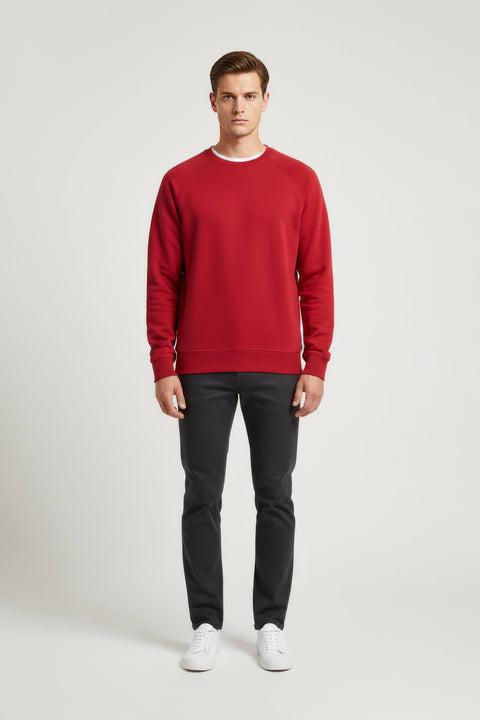 Men Branded Basic Sweatshirt - Red