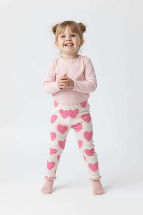 Girls Branded Graphic Legging - White