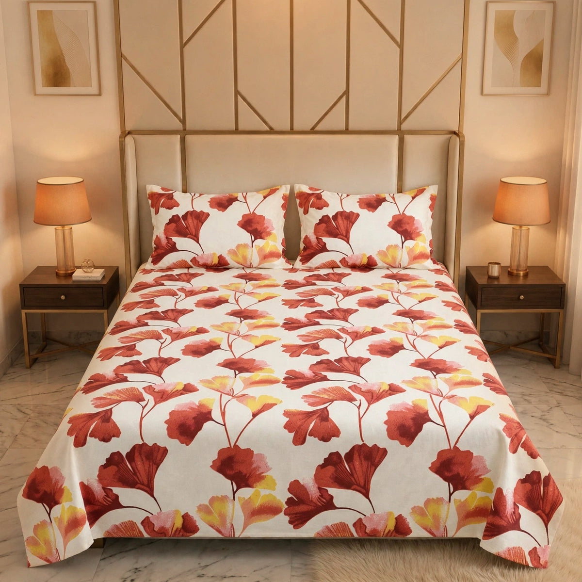 Knotco Printed Cotton Rich Bedsheet Set TC-150