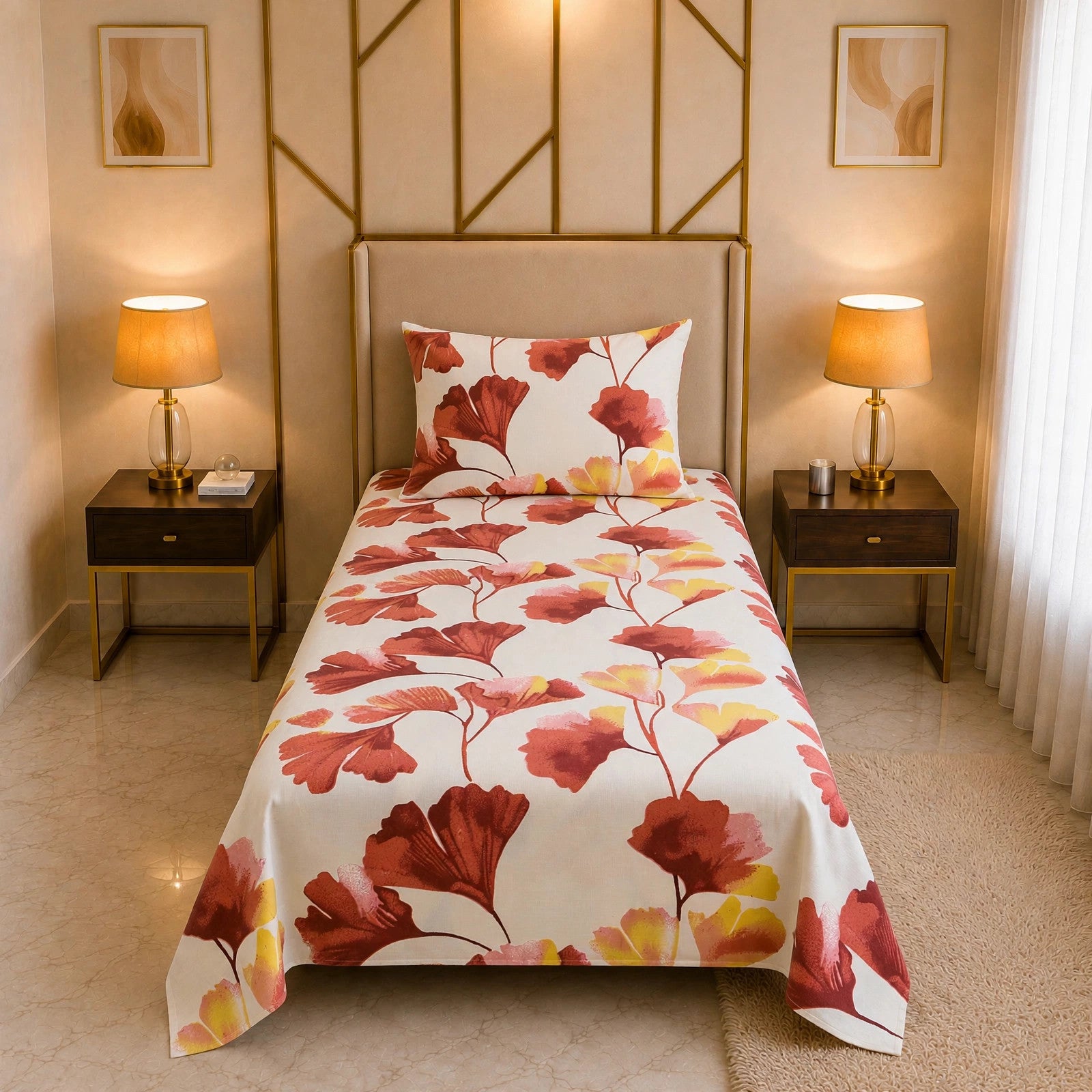 Knotco Printed Cotton Rich Bedsheet Set TC-150
