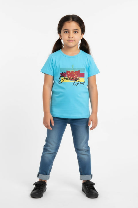 Girls Graphic T-Shirt EGT16- Turquoise