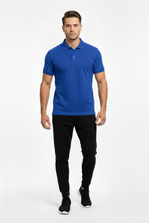 Men Branded Polo - Royal Blue