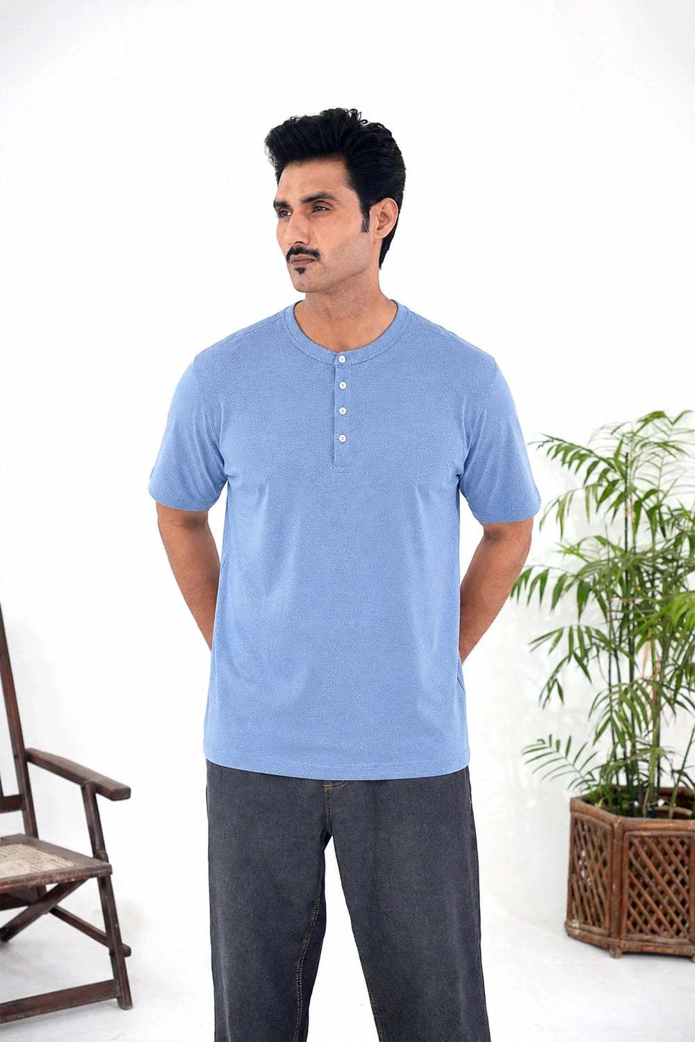 Men Branded jersay T-Shirt - Blue