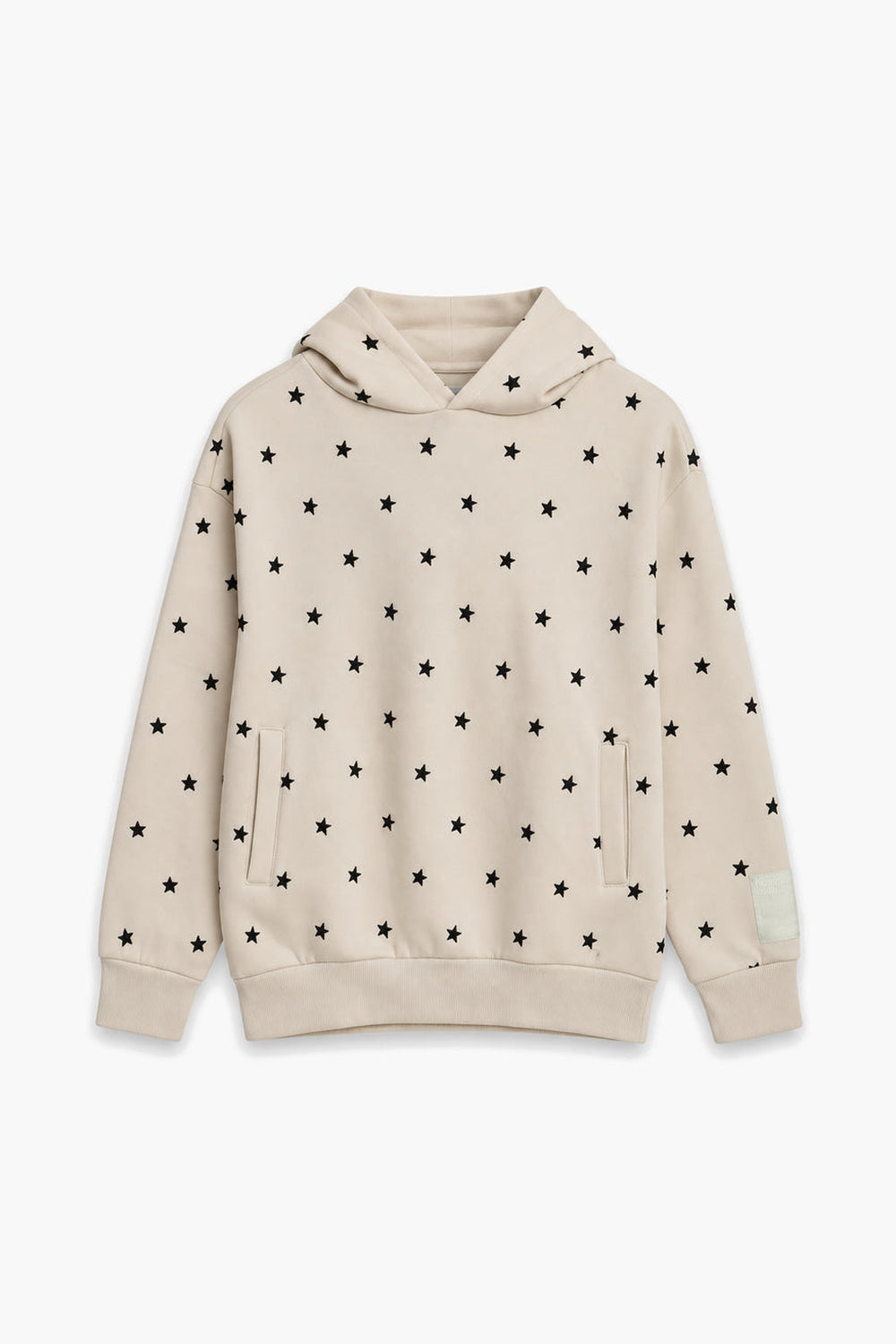 Women Branded Fleece EMB Pullover Hoodie - Beige