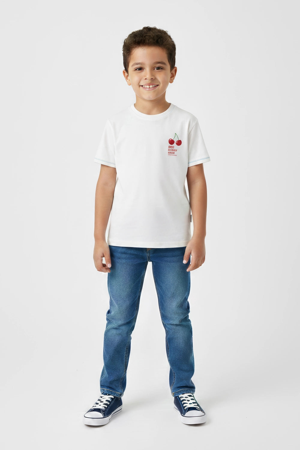 Boys Branded Graphic T-Shirt - White