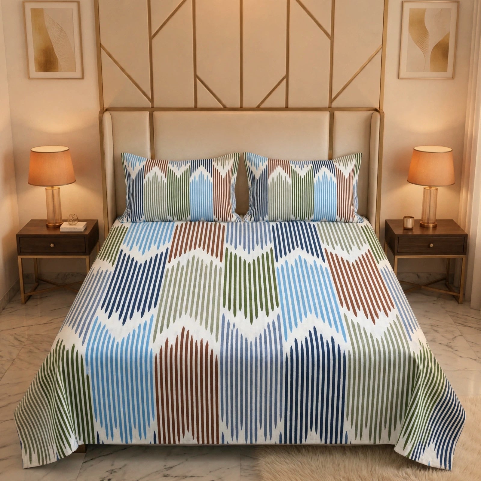 Knotco Printed Cotton Rich Bedsheet Set TC-150