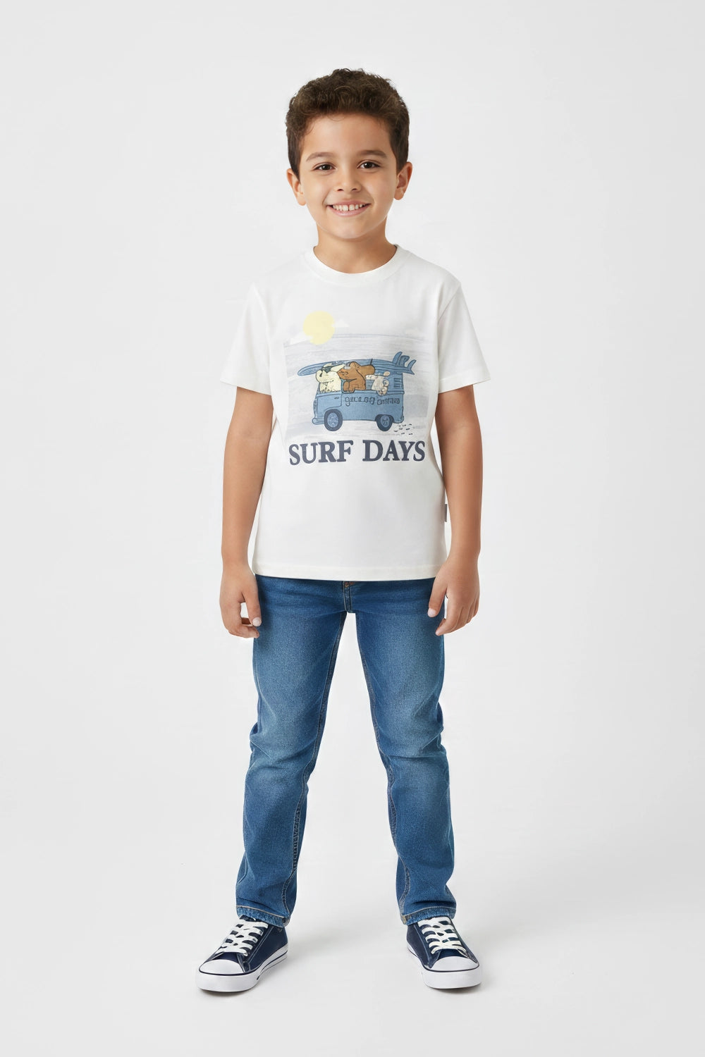 Boys Branded Graphic T-Shirt - White