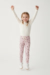 Girls Branded Graphic Legging - L/Pink