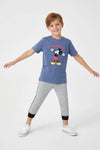 Boys Branded Graphic T-Shirt - Dusty Blue