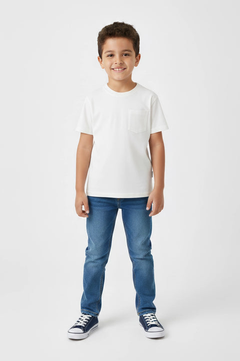 Boys Branded T-Shirt - White